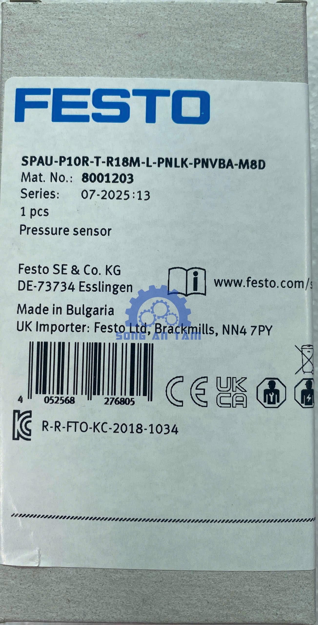 FESTO SPAU-P10R-T-R18M-L-PNLK-PNVBA-M8D